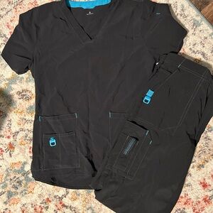 Black Scrub Set